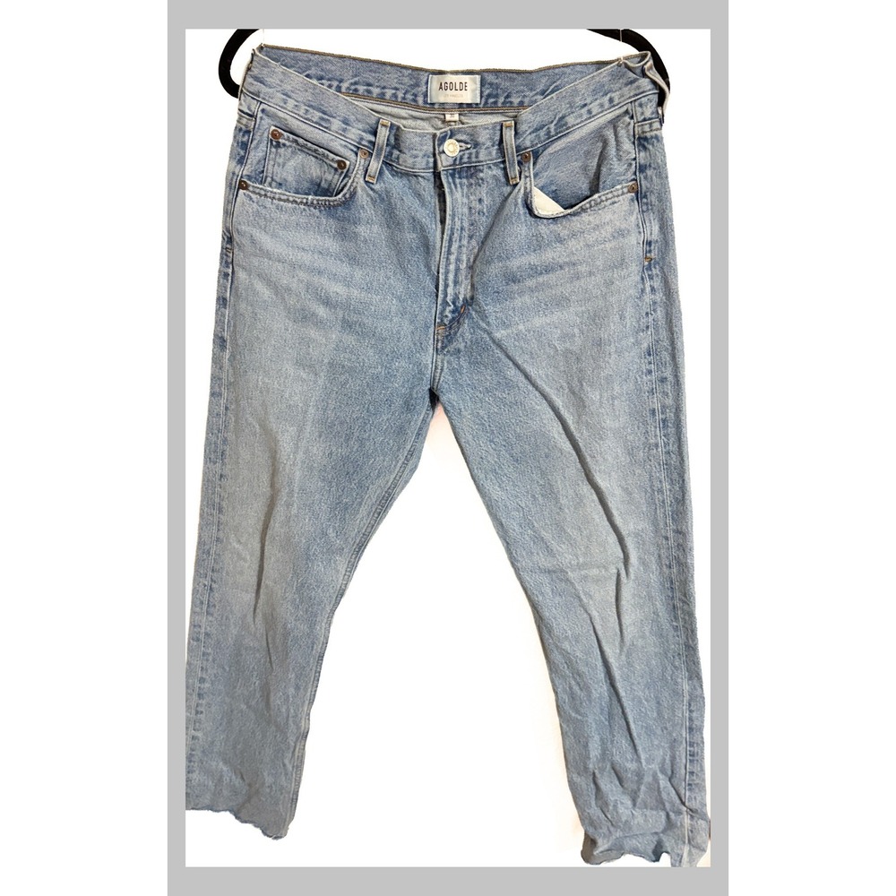 Agolde Cherie High Rise Straight Leg Jeans Light Wash Blue  Size 30